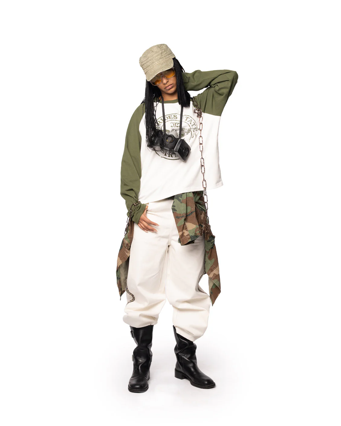 Army Raglan Longsleeve Olive - Image 7