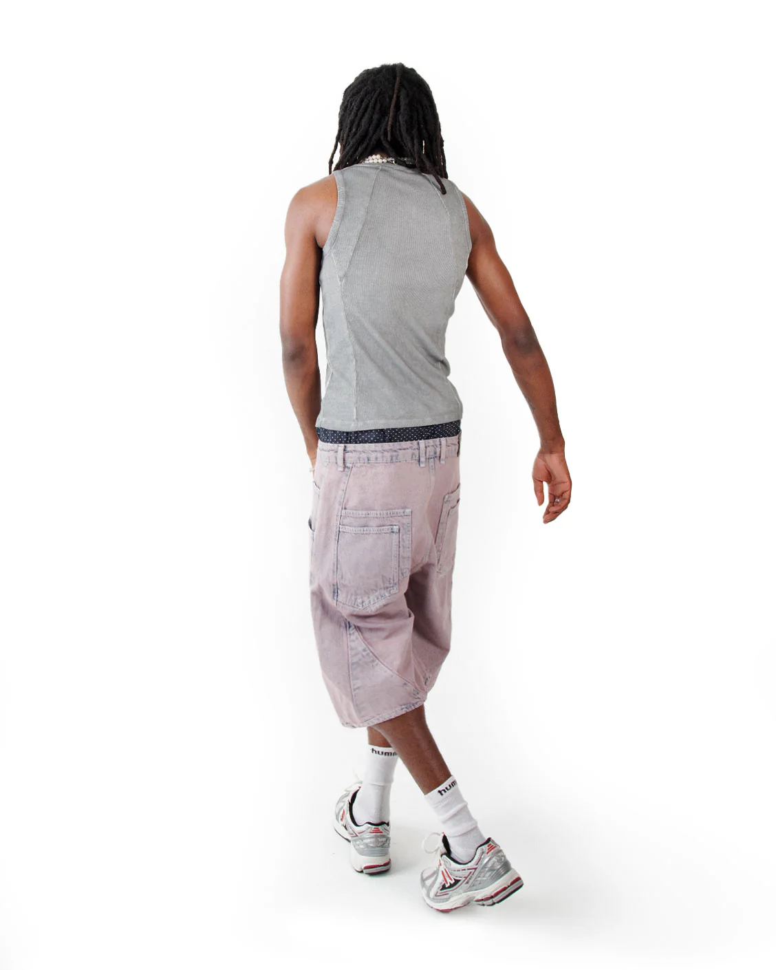 Carpenter Split Jorts Acid Pink - Image 4