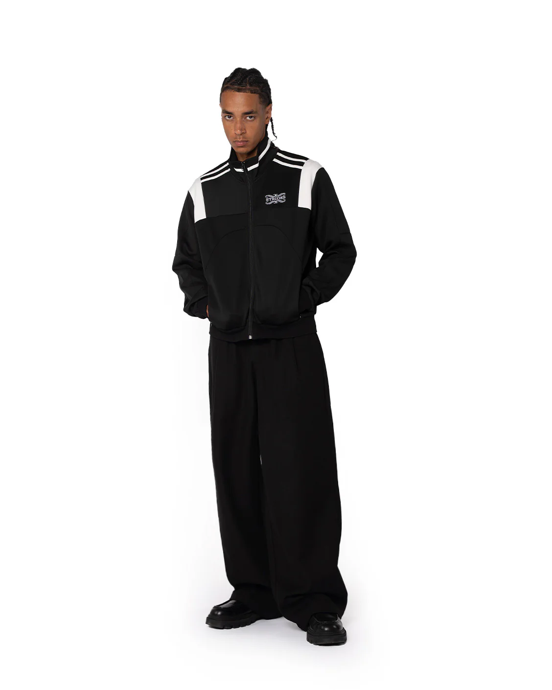 Crest Track Jacket Black - Image 3