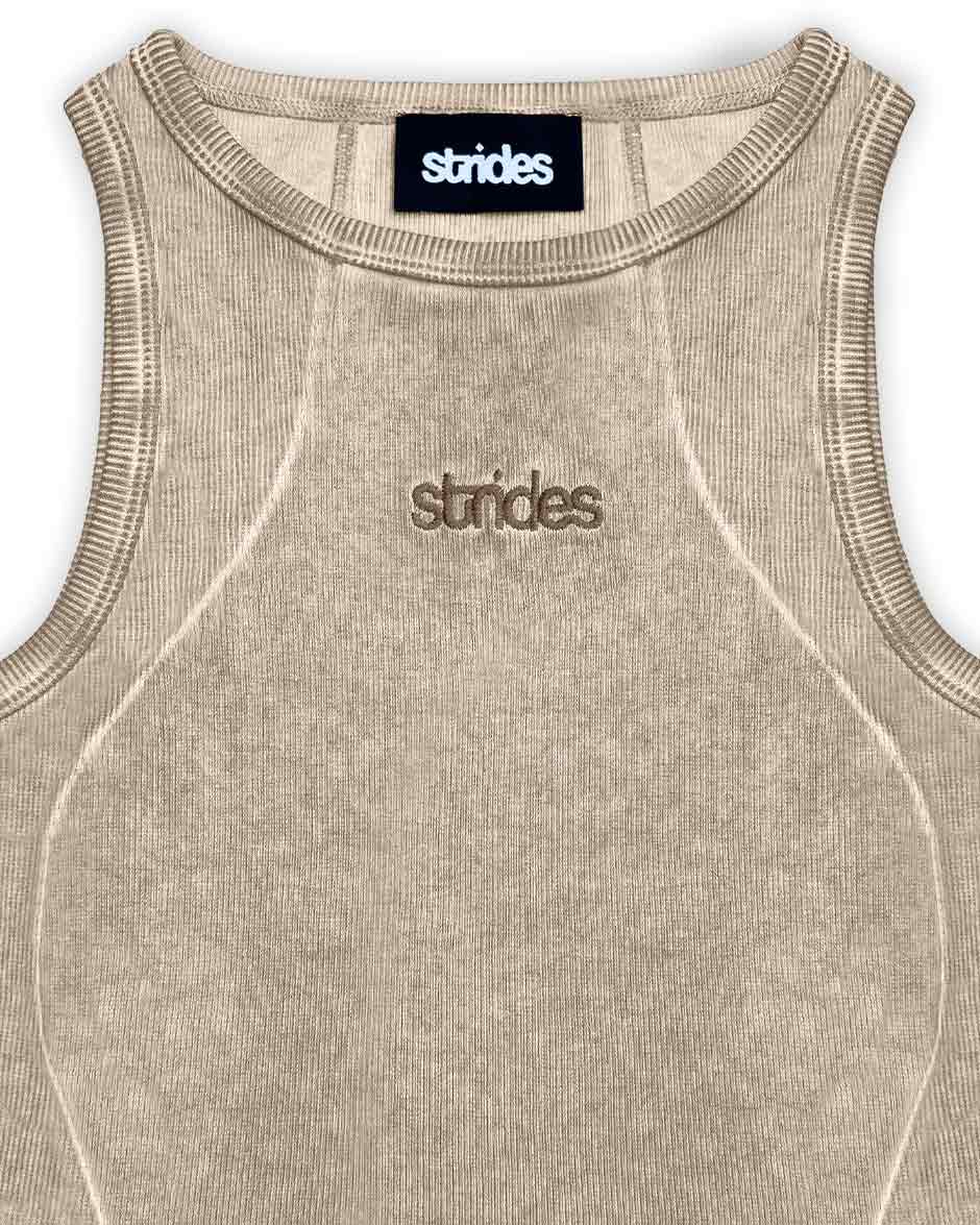 Curve Crop Top Beige Oil Wash - Image 4