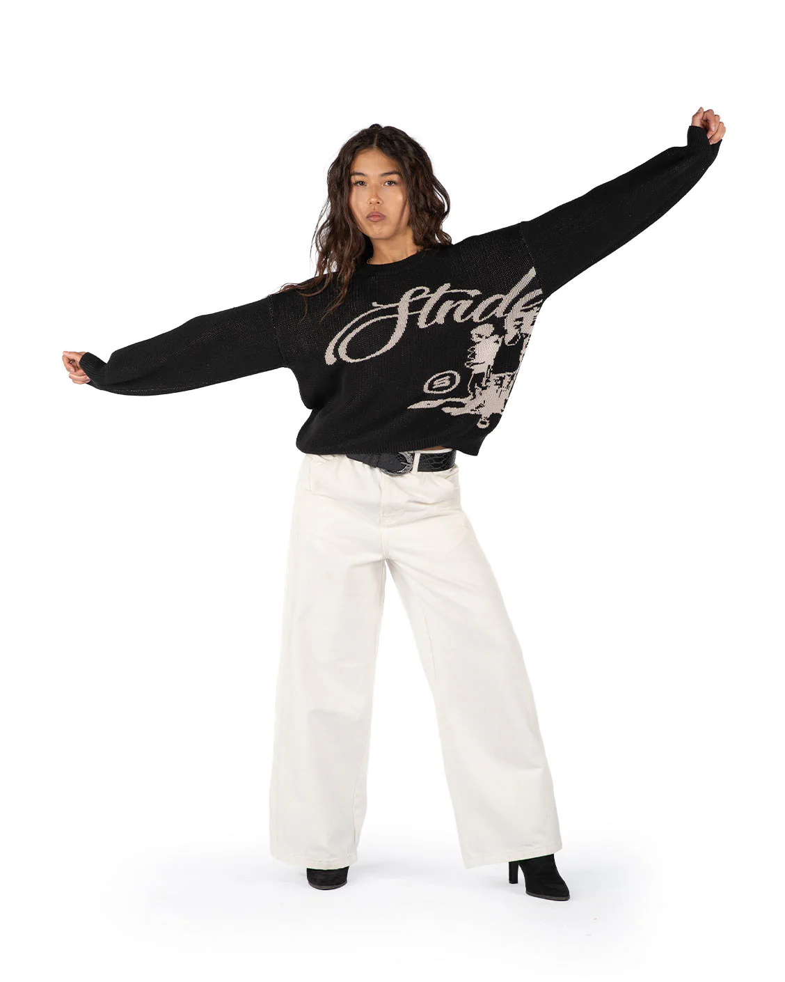 Echoes Knit Sweater Black - Image 3