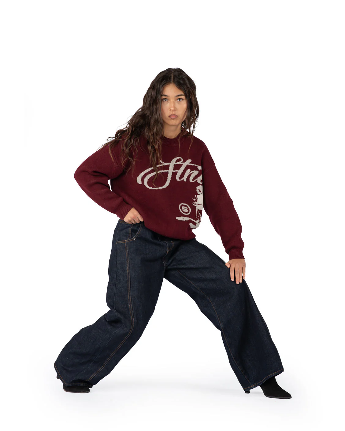 Echoes Knit Sweater Bordeaux - Image 3