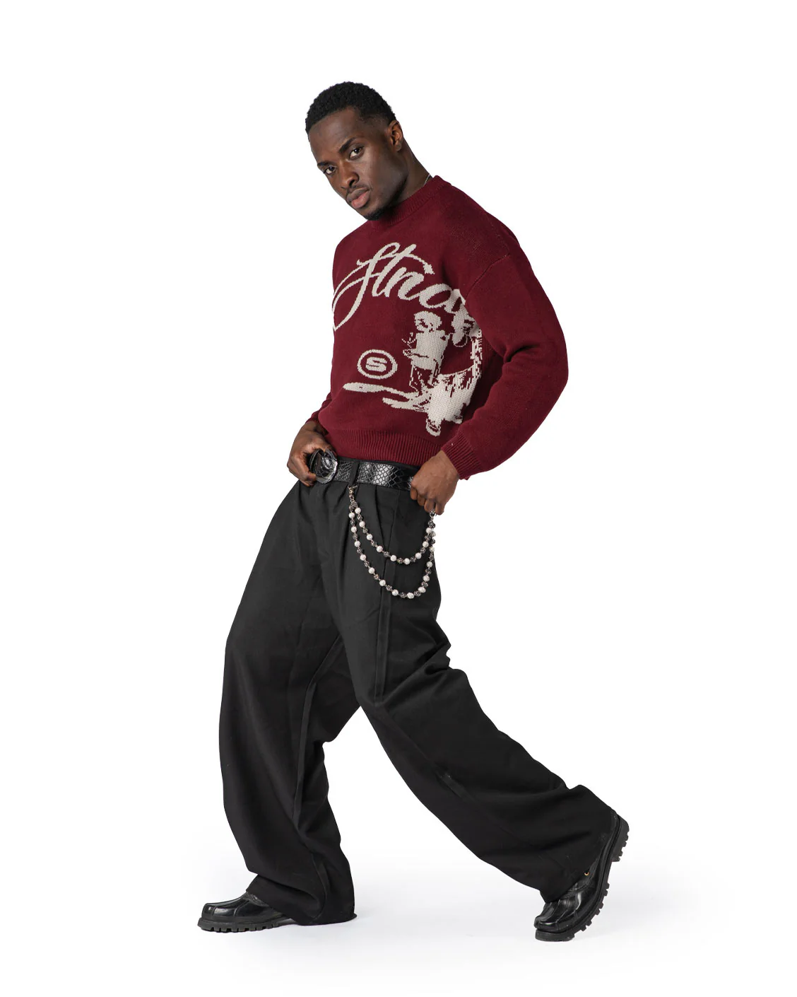 Echoes Knit Sweater Bordeaux - Image 4
