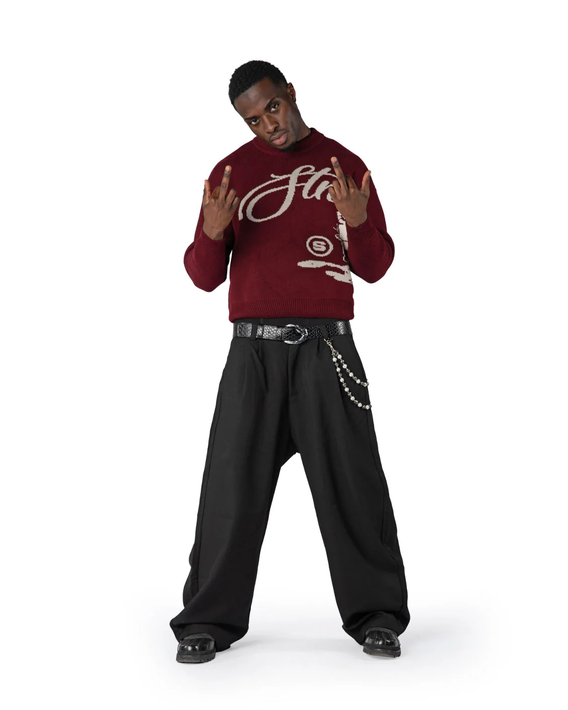 Echoes Knit Sweater Bordeaux - Image 6