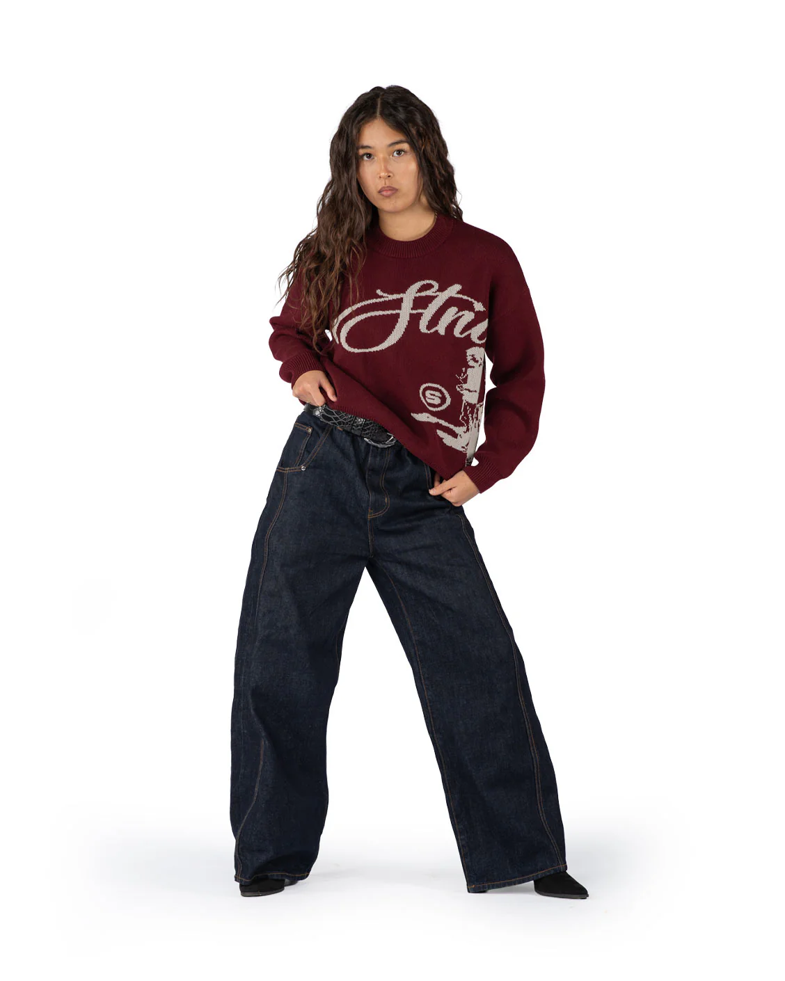 Echoes Knit Sweater Bordeaux - Image 7