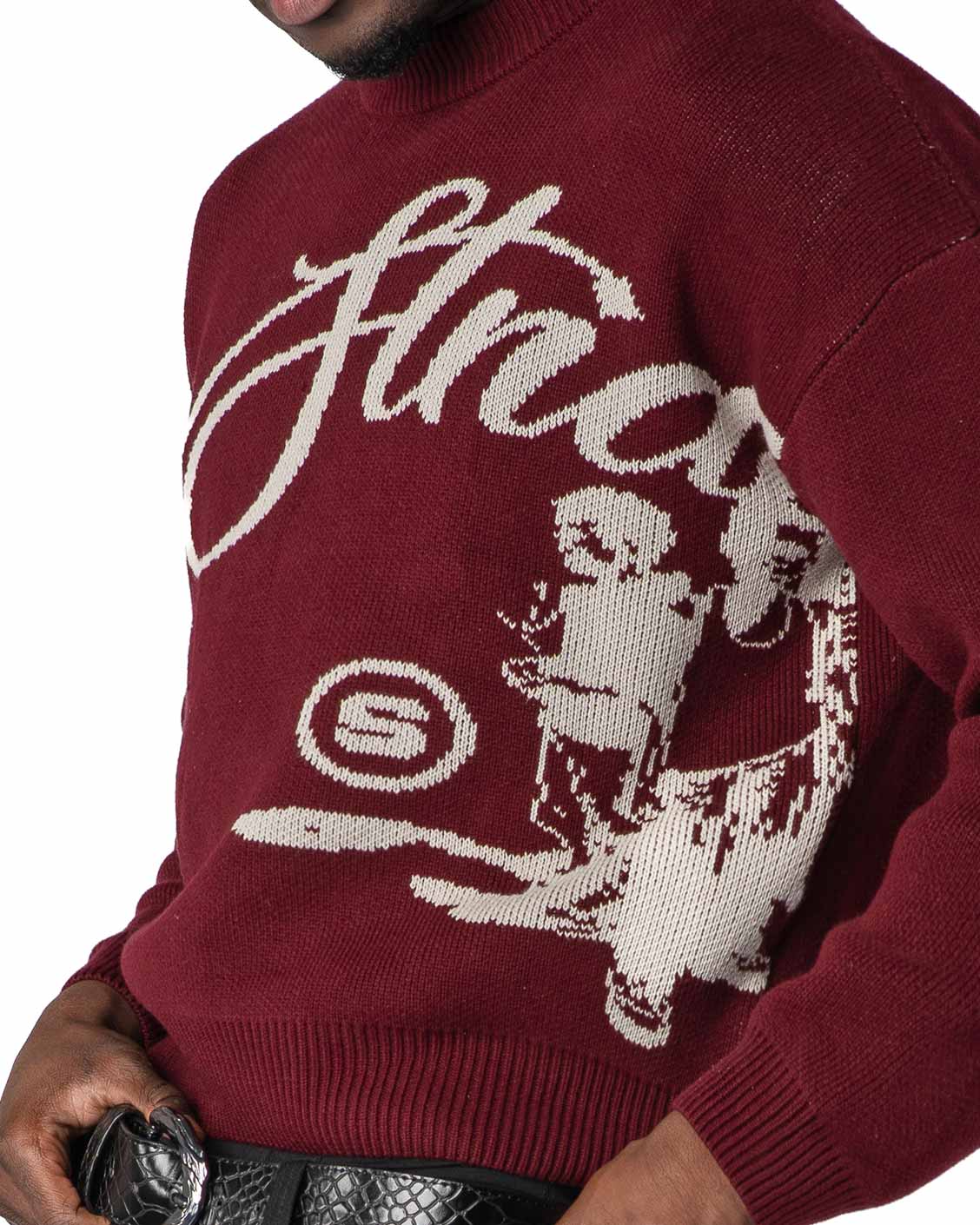 Echoes Knit Sweater Bordeaux - Image 8
