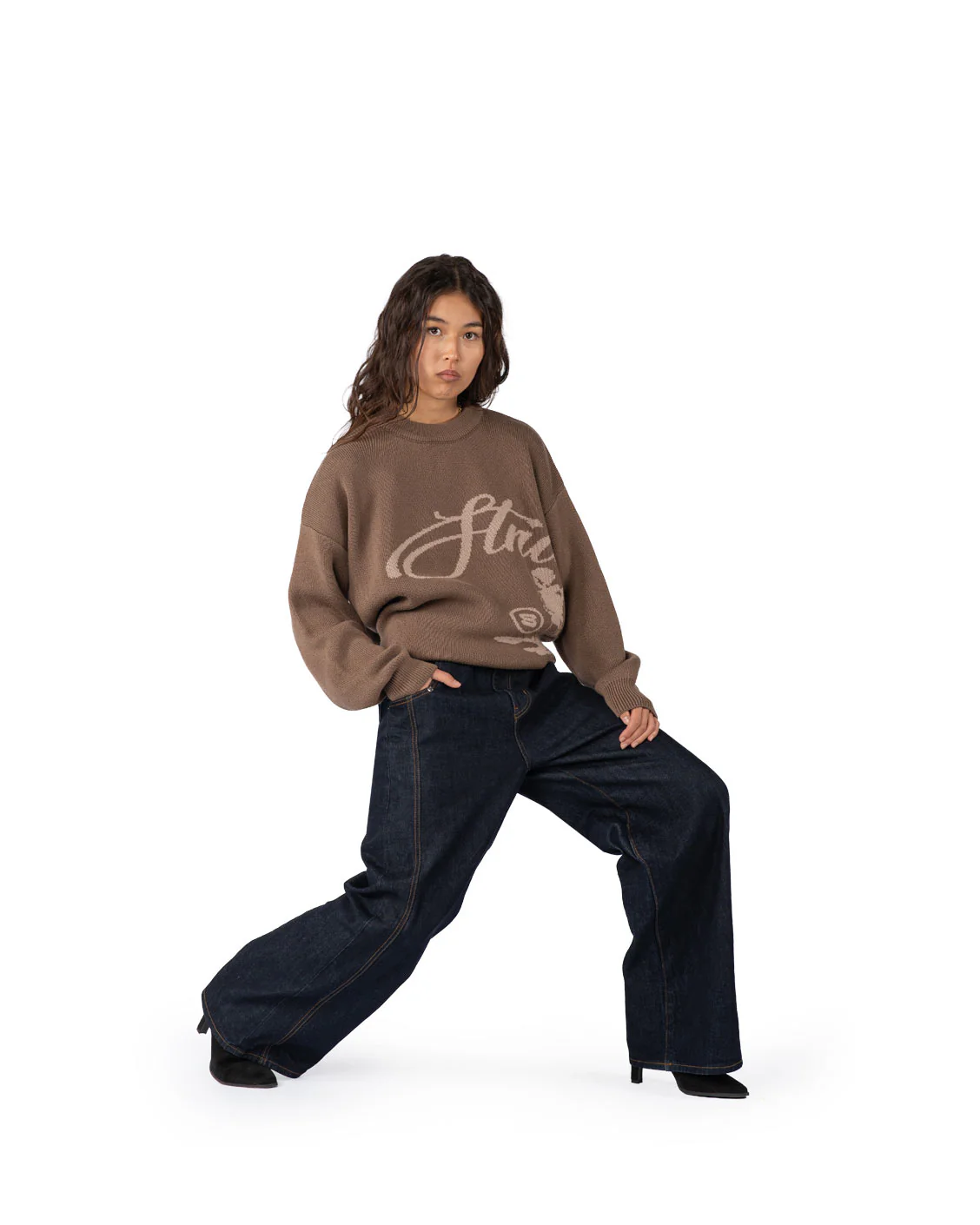 Echoes Knit Sweater Brown - Image 3