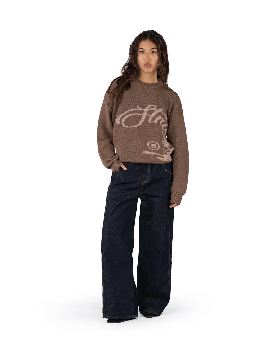 Echoes Knit Sweater Brown - Image 5