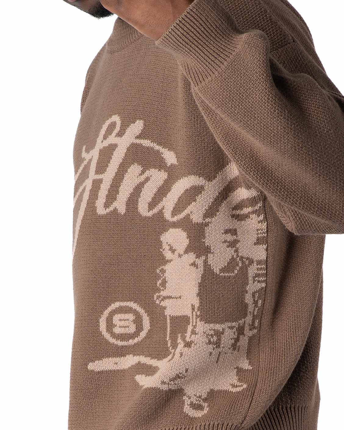Echoes Knit Sweater Brown - Image 7