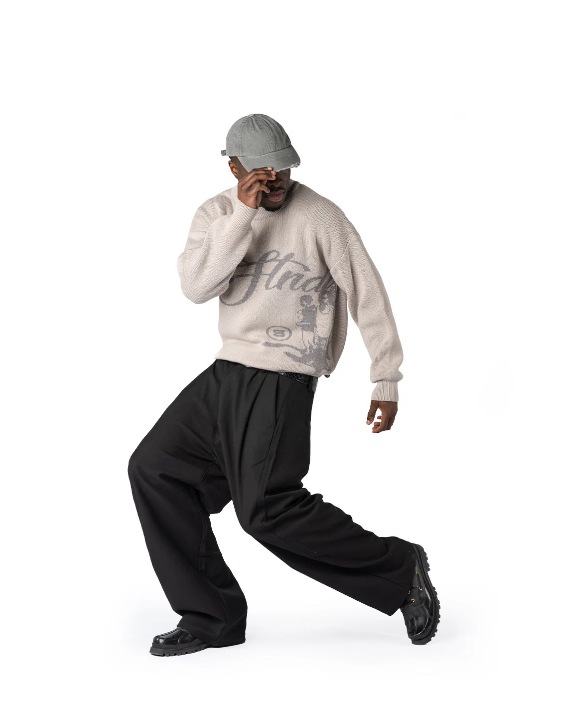 Echoes Knit Sweater Light Grey - Image 4