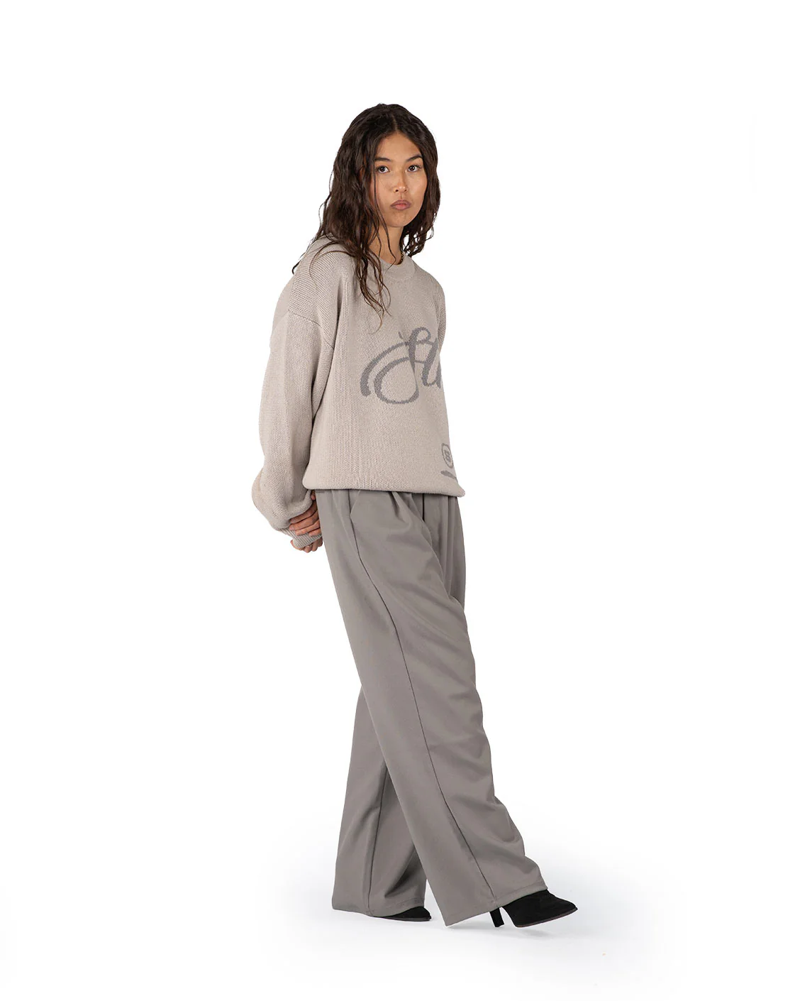 Echoes Knit Sweater Light Grey - Image 5