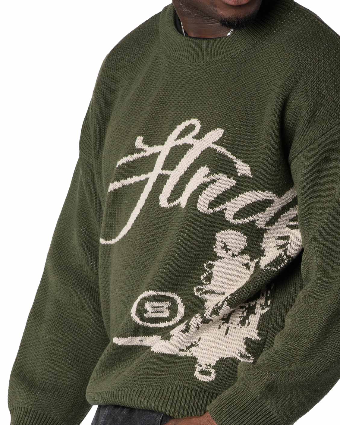 Echoes Knit Sweater Olive - Image 7
