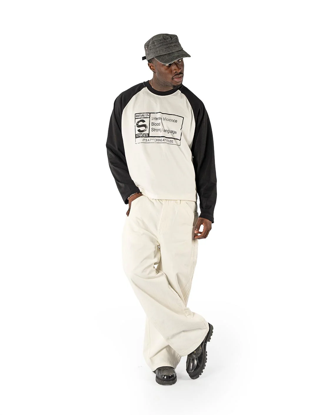 Fracture Denim Cream White - Image 3
