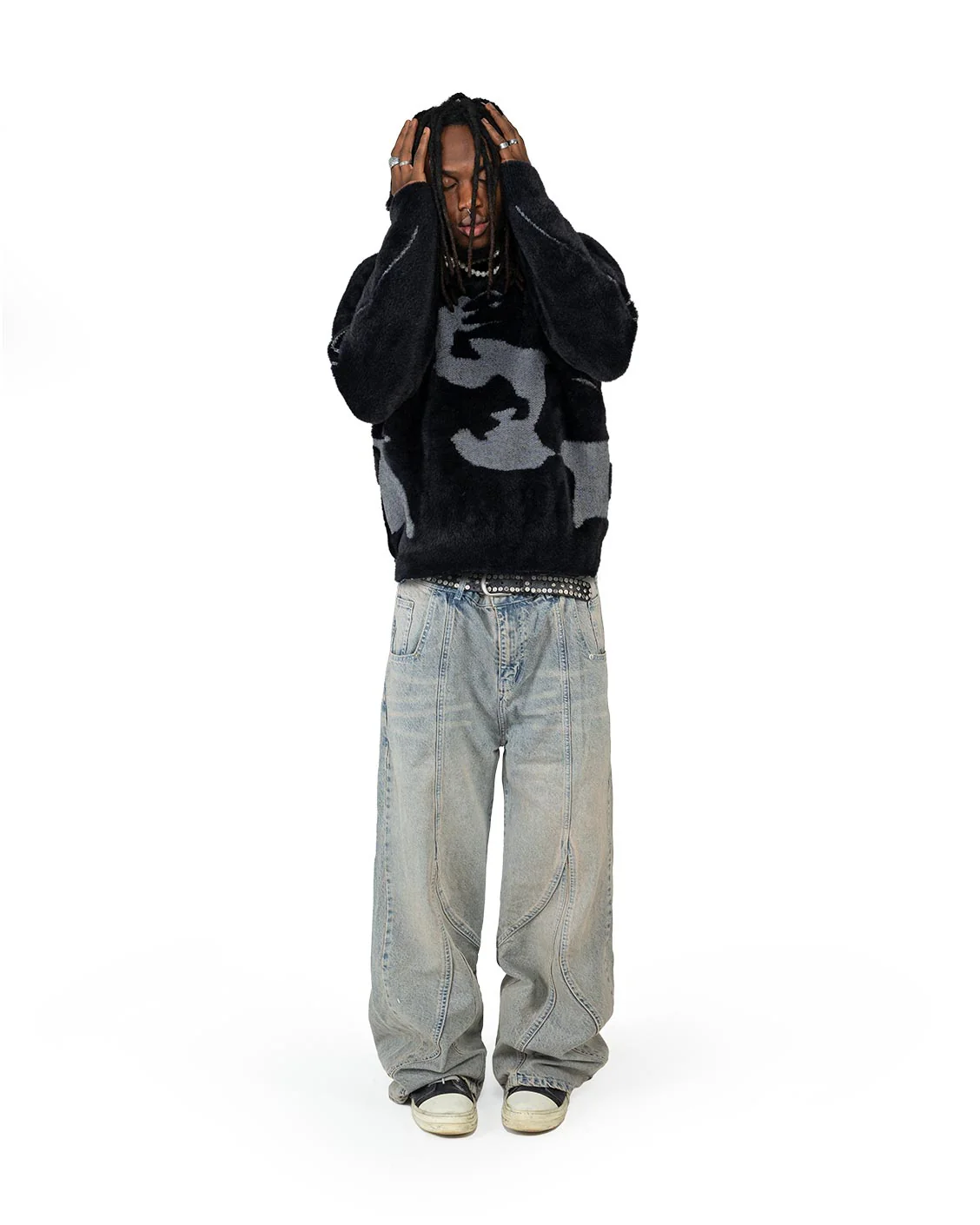 Fusion Mohair Sweater Black - Image 3