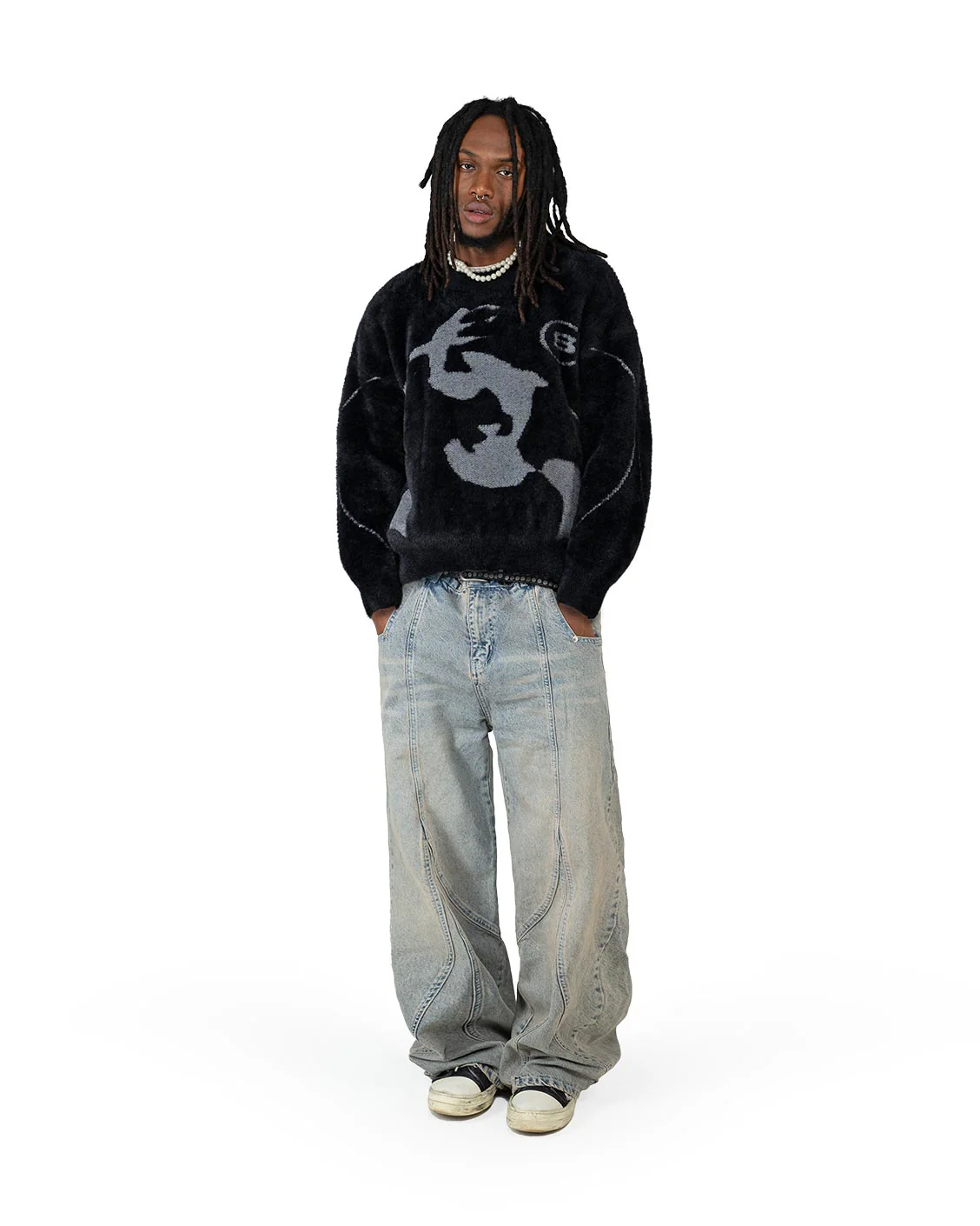Fusion Mohair Sweater Black - Image 4