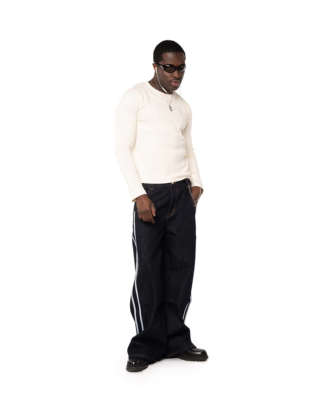 Heavy Slim Rib Longsleeve Cream - Image 8