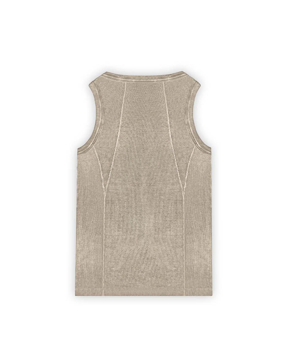 Line Tank Top Beige Oil Wash - Image 5