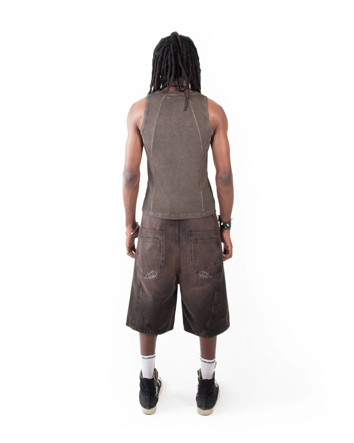 Line Tank Top Brown Oil Wash - Image 3
