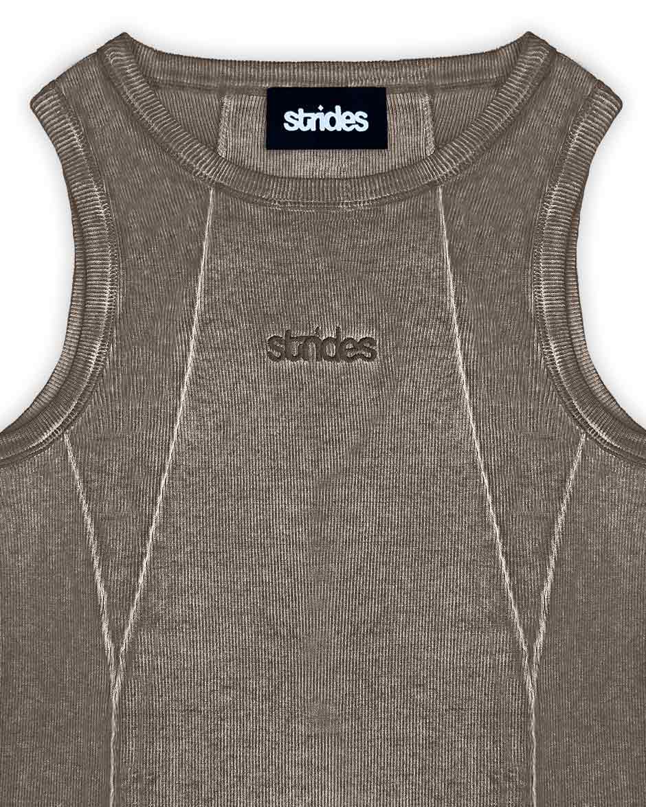 Line Tank Top Brown Oil Wash - Image 7