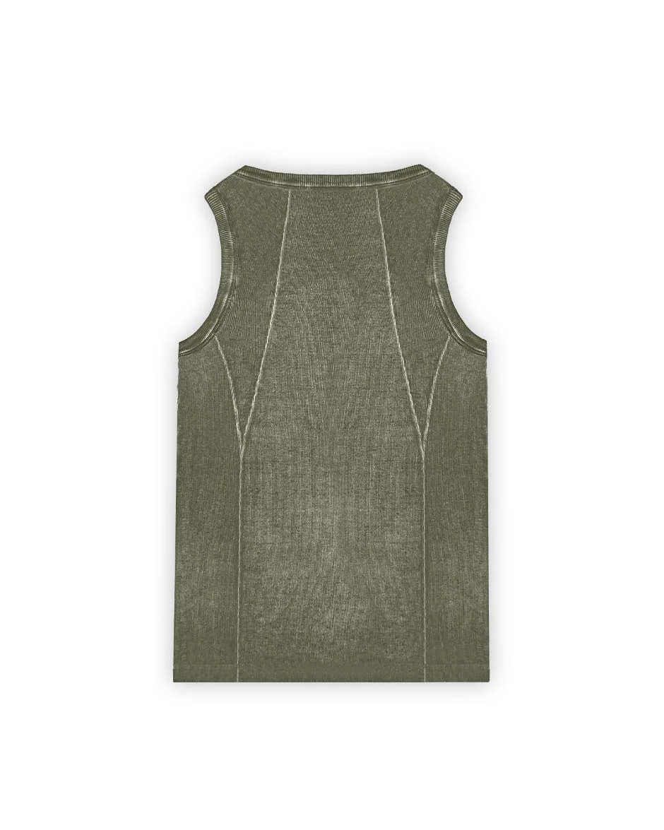Line Tank Top Olive Oil Wash - Image 5