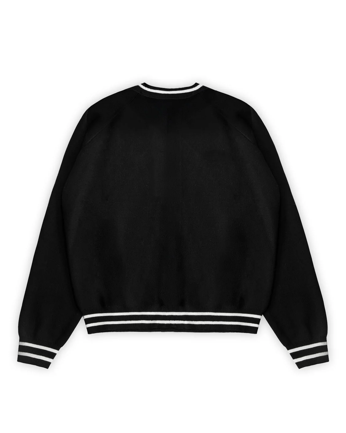 Mono Varsity Knit Jacket Black - Image 4