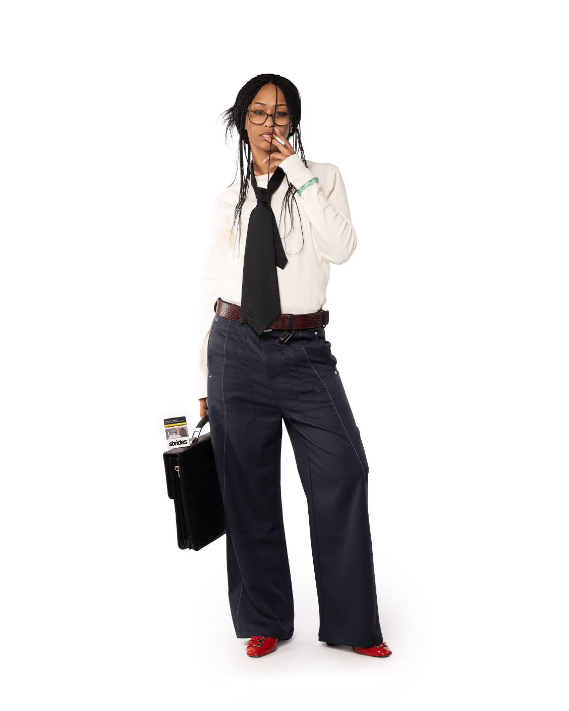 Office Quicky Pants Navy - Image 3
