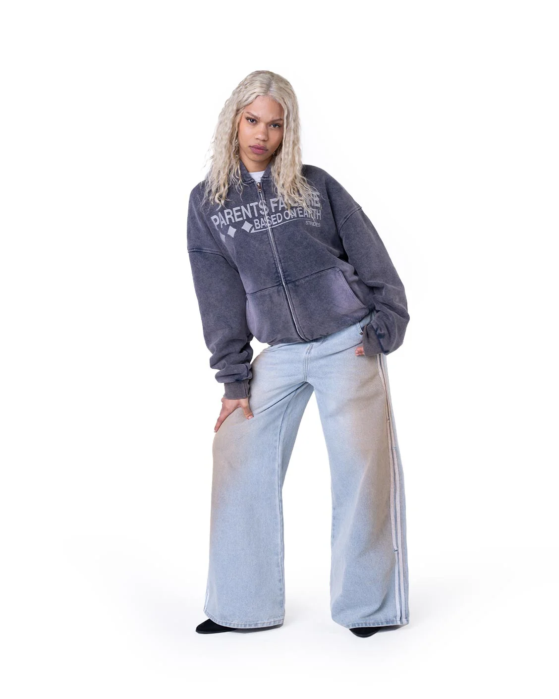 Parents Failure Zip-Hoodie Indigo Grey - Image 5