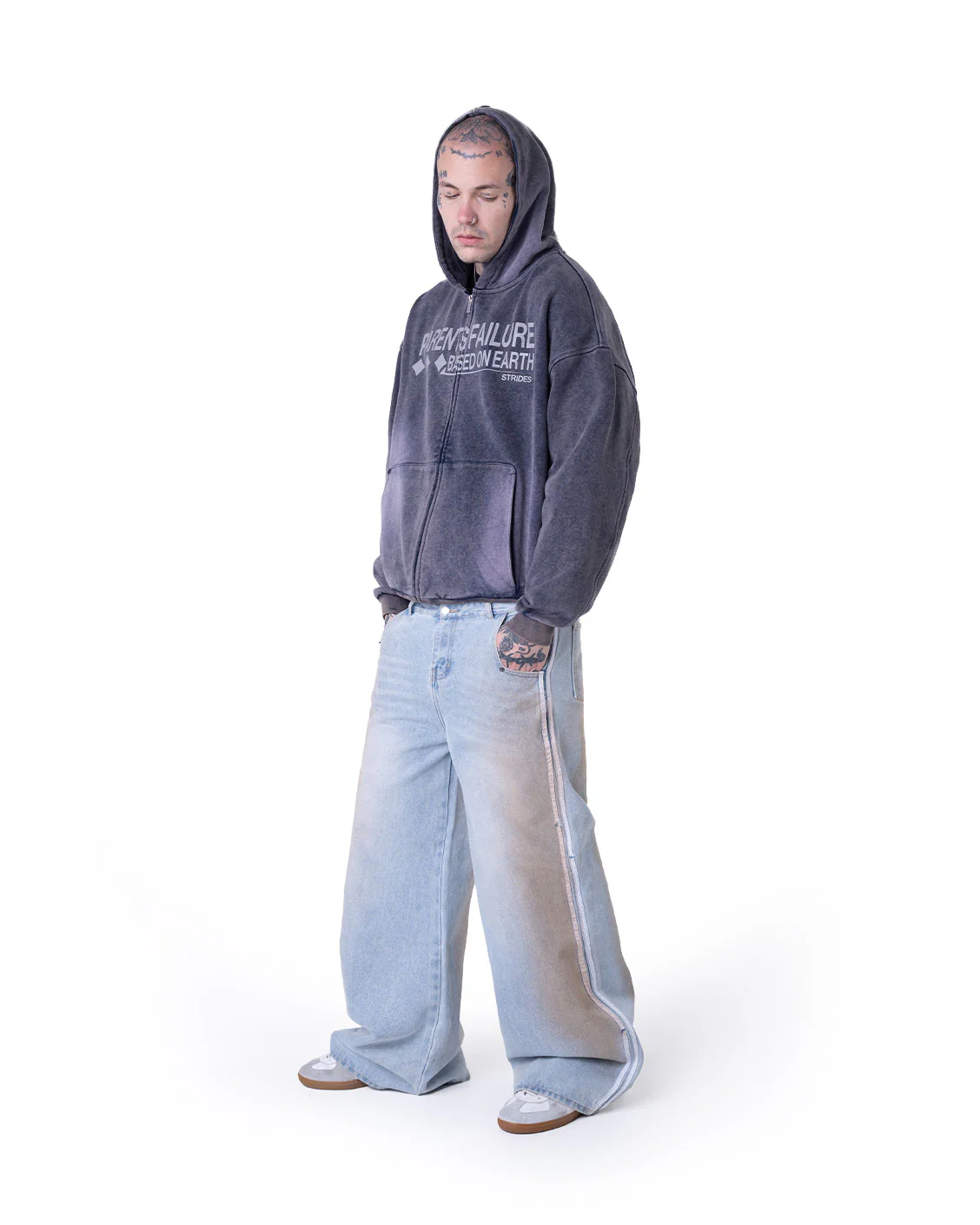 Parents Failure Zip-Hoodie Indigo Grey - Image 7
