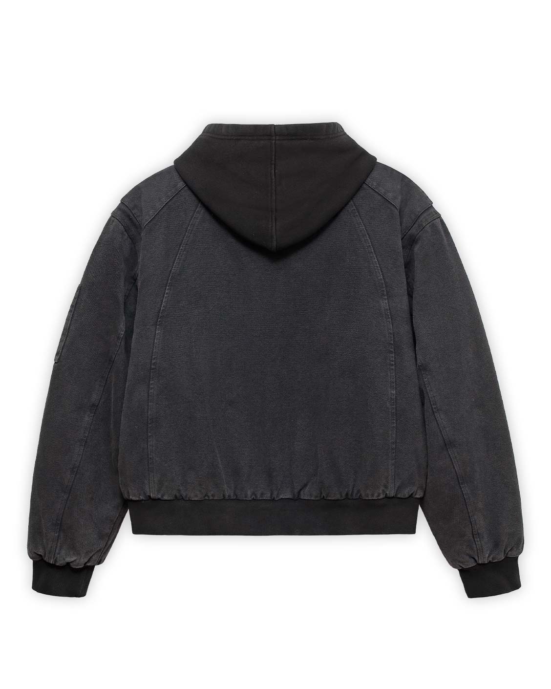 Puffed Bomber Jacket Black - Image 8