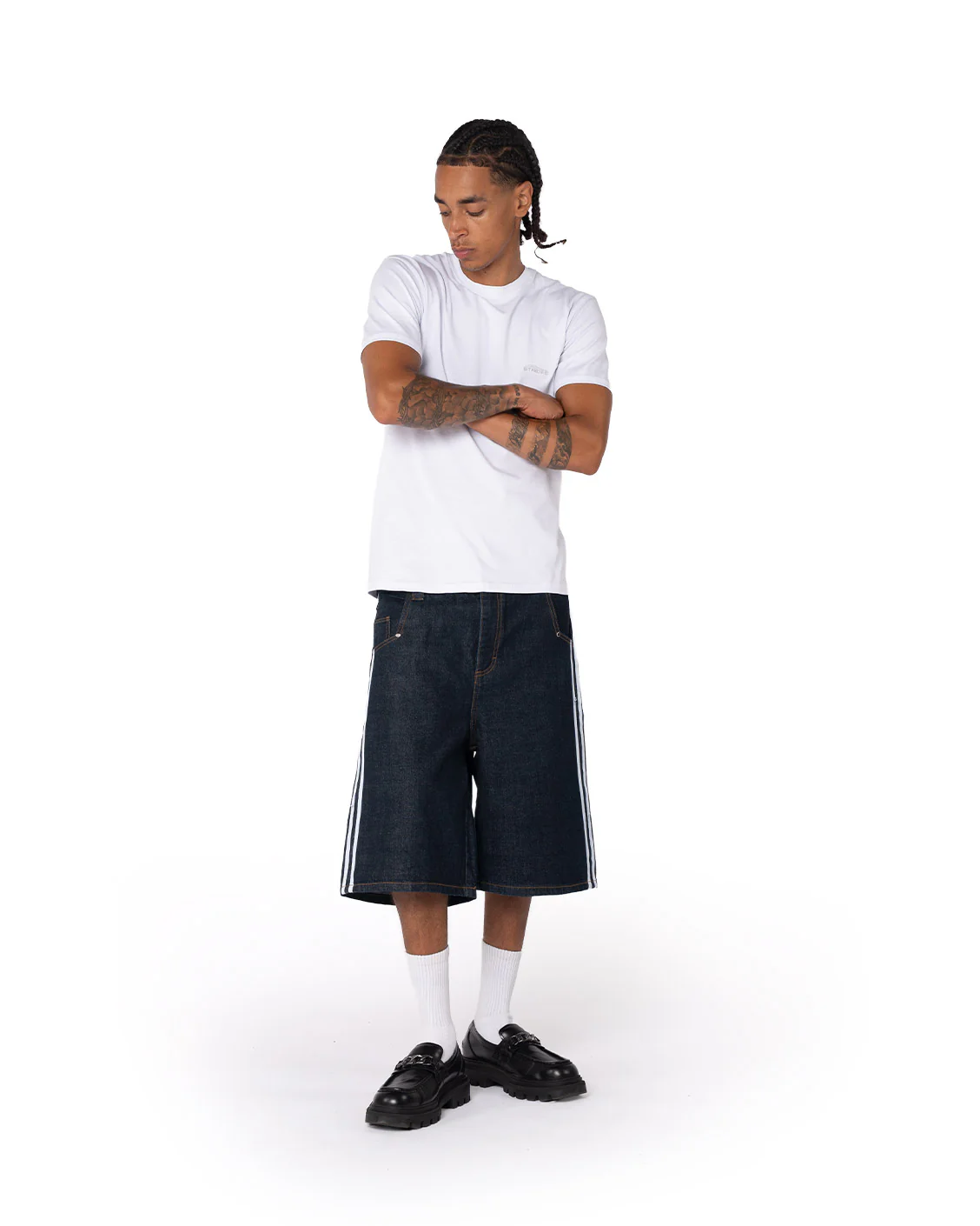 Raw Denim Soccer Jorts - Image 3