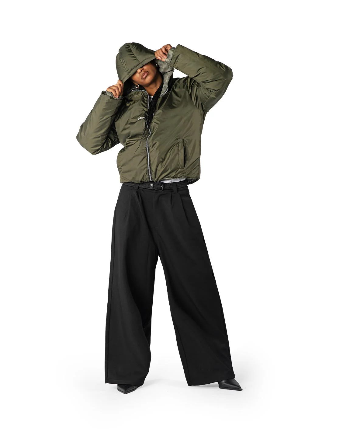 Reversible Snake Camou Puffer Olive - Image 8