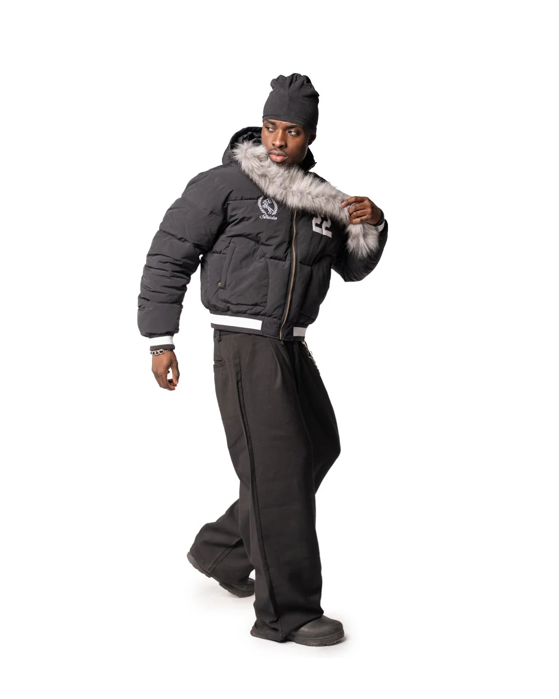 Royal Fur Puffer Black - Image 3