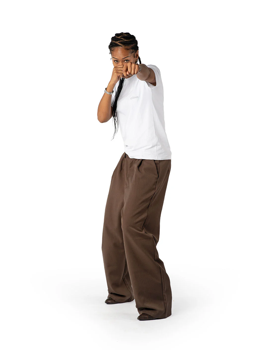 Tailored Pleat Pants Dark Brown - Image 5