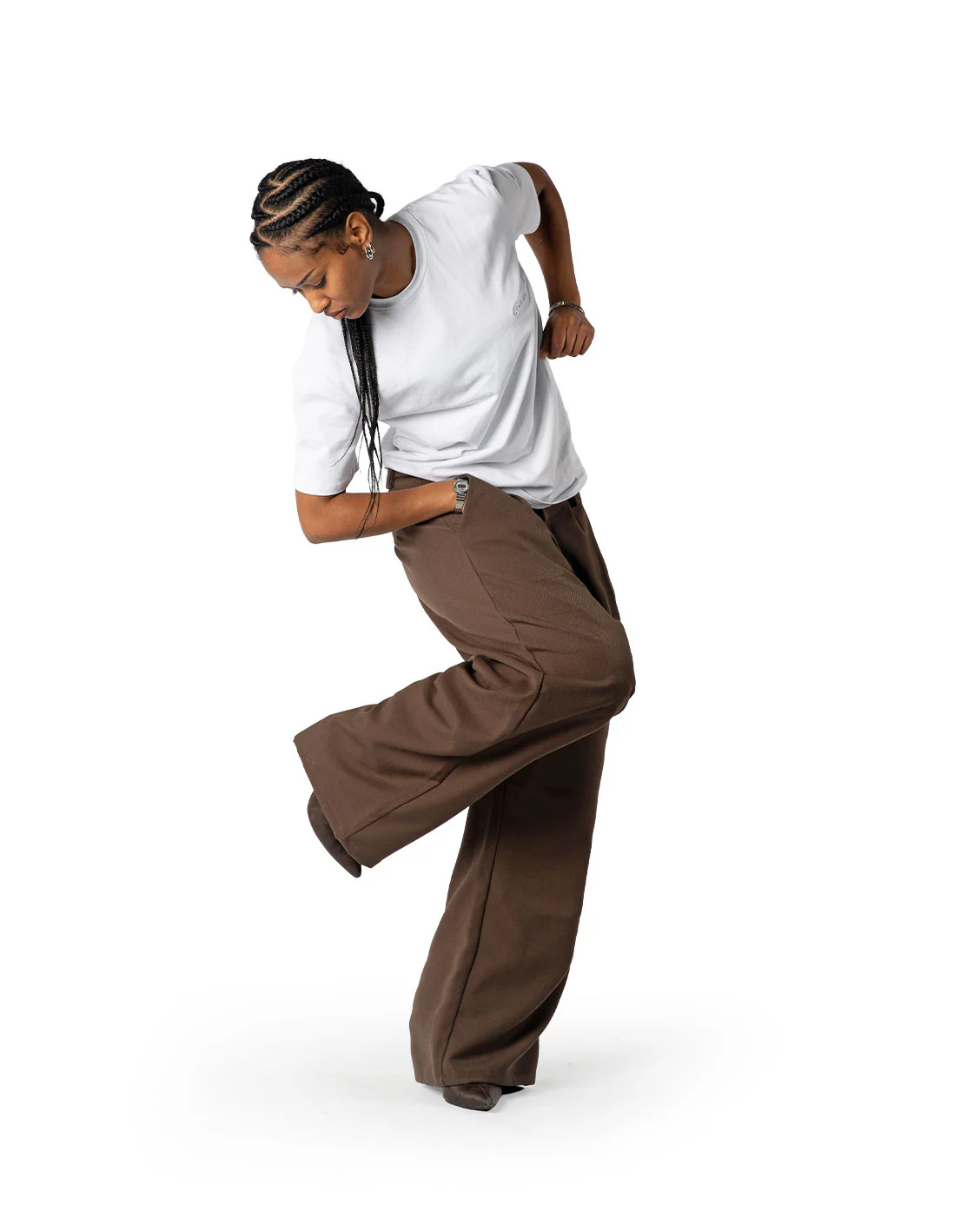 Tailored Pleat Pants Dark Brown - Image 8