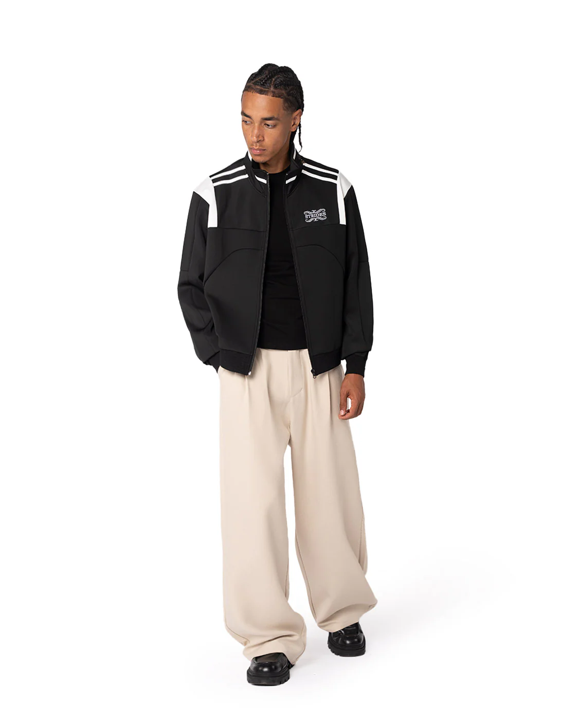 Tailored Pleat Pants Beige - Image 3