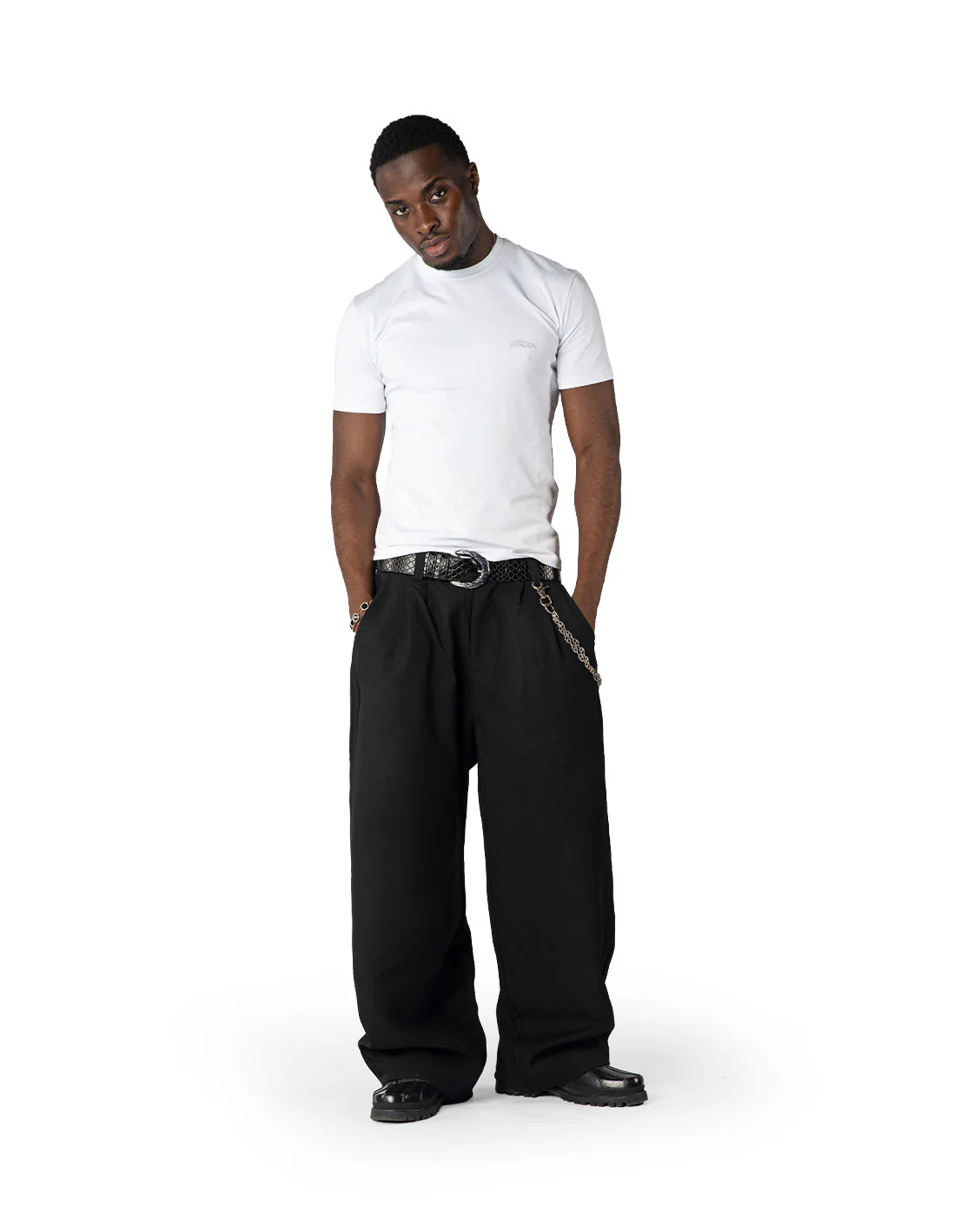 Tailored Pleat Pants Black - Image 2