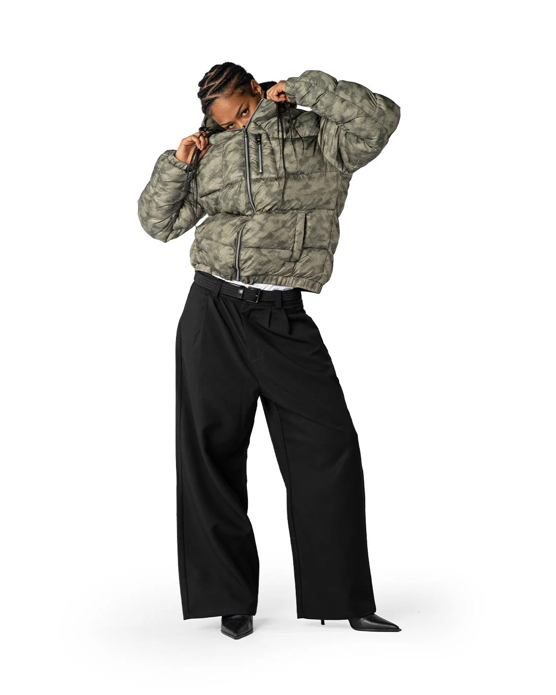 Tailored Pleat Pants Black - Image 4