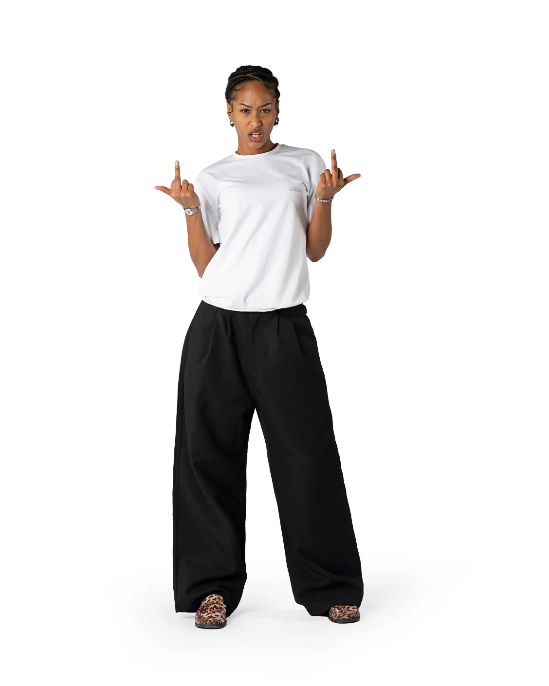 Tailored Pleat Pants Black - Image 7