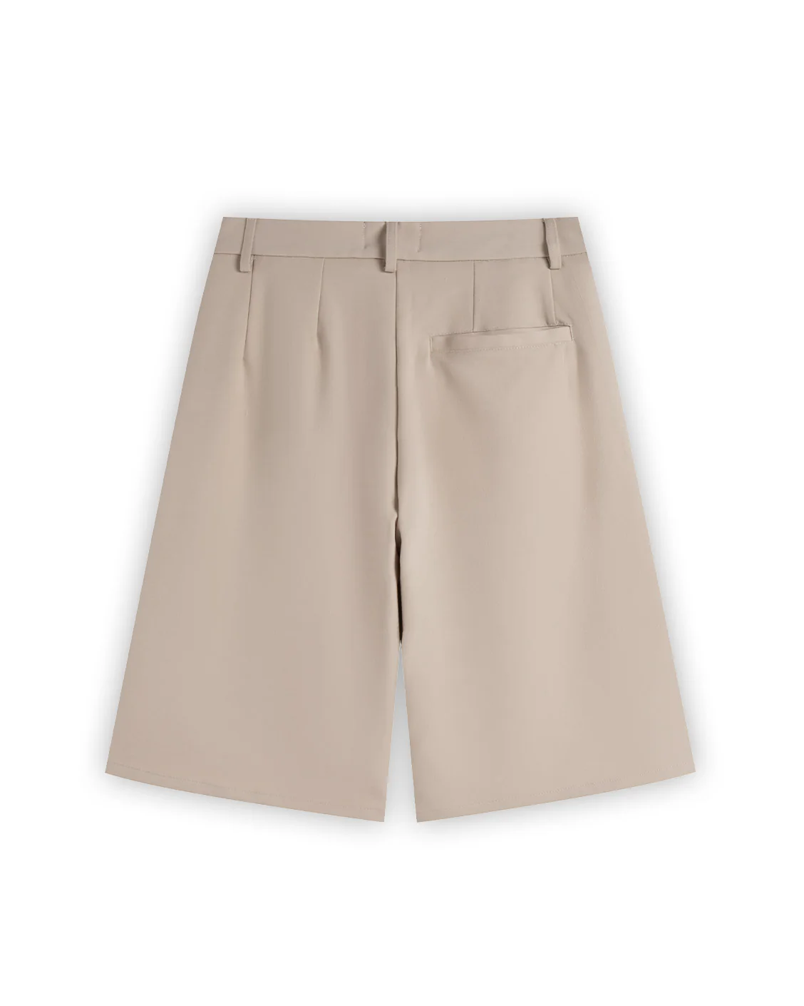 Tailored Pleat Shorts Beige - Image 4