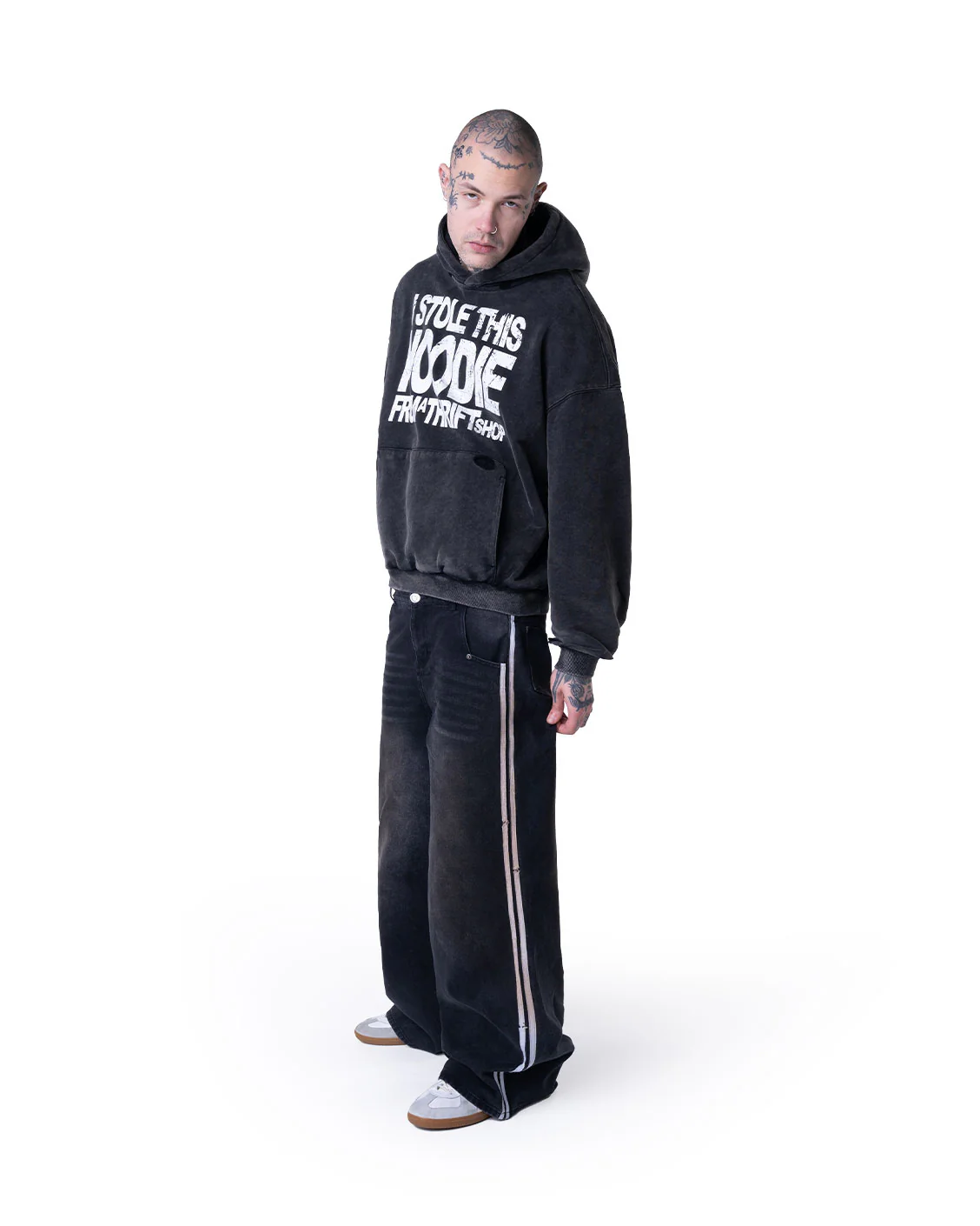 Thrift Hoodie Washed Black - Image 3