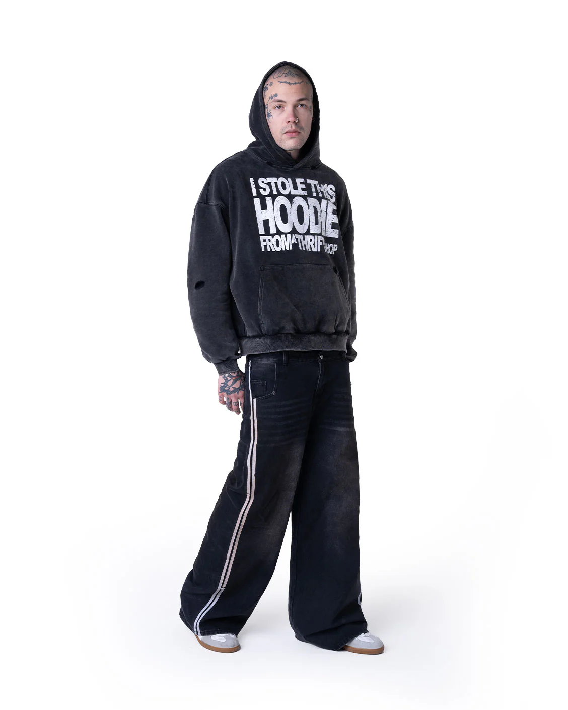 Thrift Hoodie Washed Black - Image 5